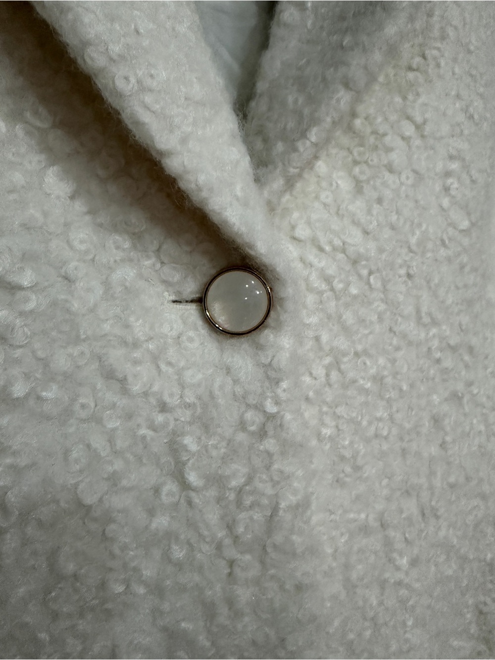 Anthropologie Maeve Cream Teddy Bouclé Long Coat XS - Picture 2 of 4